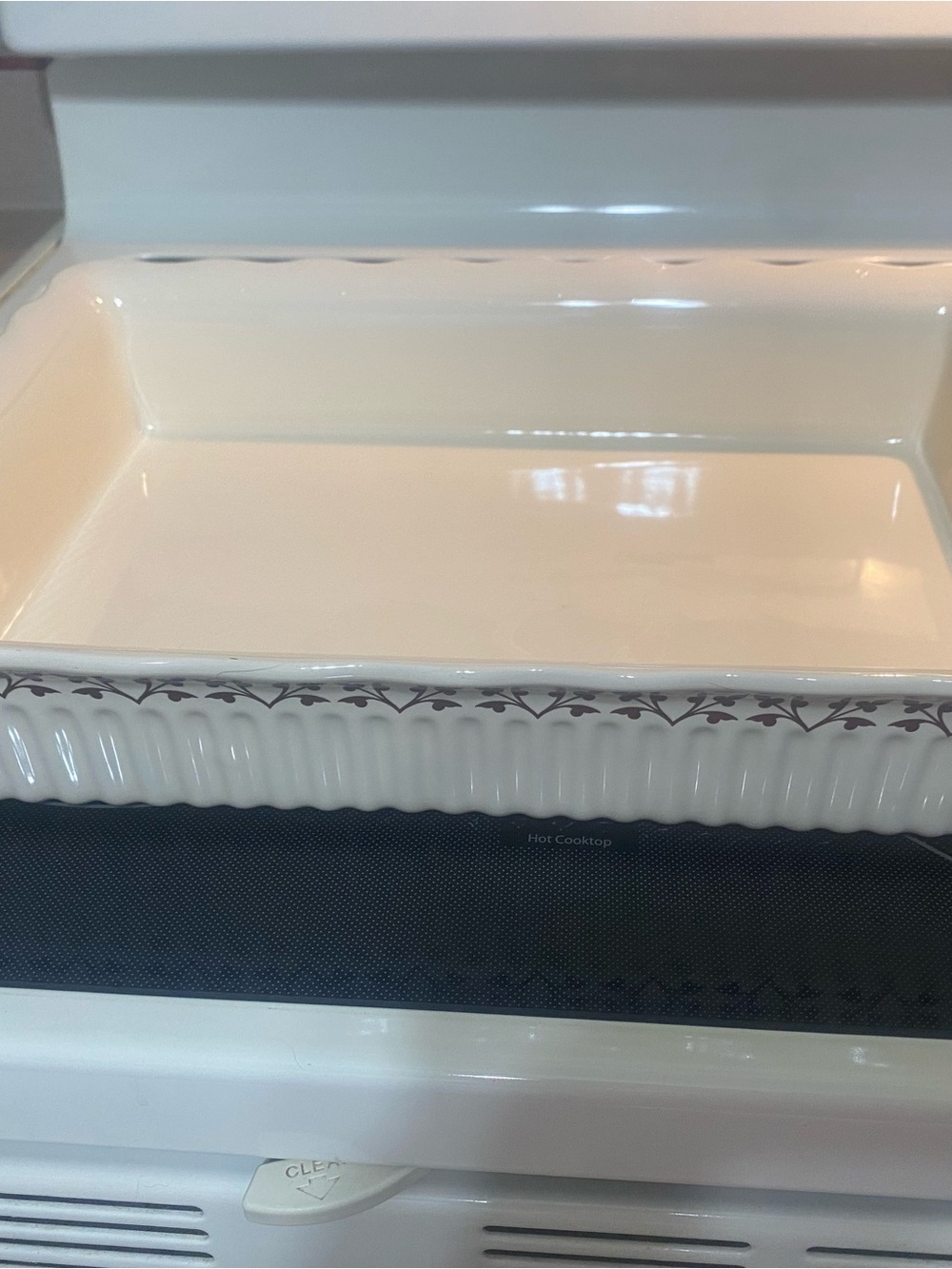 Paula Deen Fall Harvest 13x9 Cream Ceramic Rectangular Baking Dish
